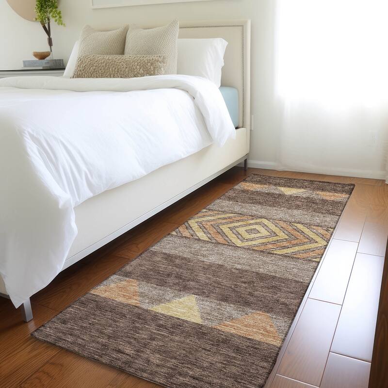 Premium Washable Super Soft Southwest Ombre Mayfield Rug - Brown - 2'3" x 7'6"