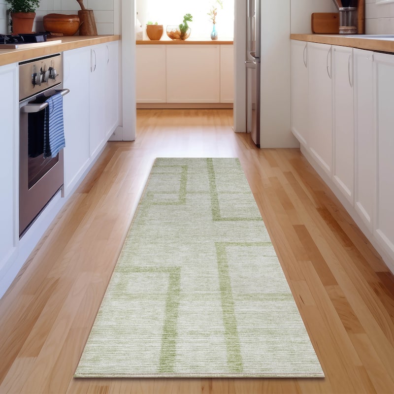 Premium Washable Super Soft Muted Modern Mayfield Rug - Aloe - 2' 3" x 7' 6" - Runner