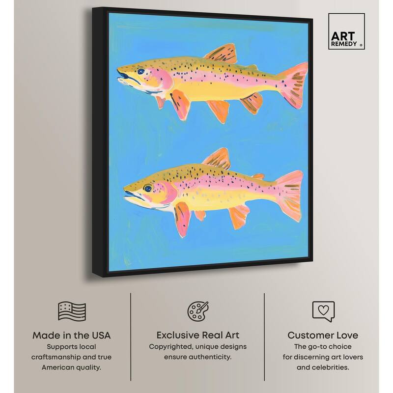 Twin Fins Canvas by Art Remedy