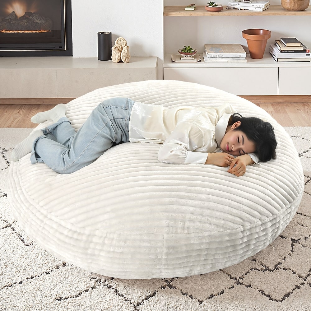 UIXE Modern Plush Faux Fur Bean Bag Chair