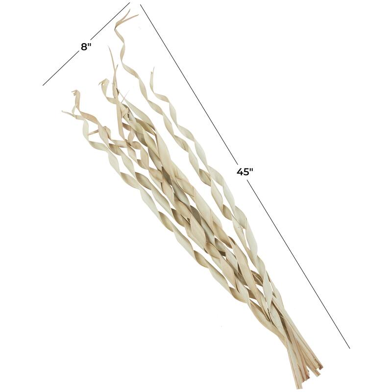 Palm Leaf Tall Rolled Sticks Home Decor Natural Foliage - Cream - Roche River Decor