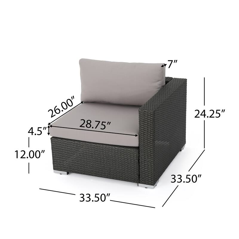 Santa Rosa Outdoor 7-piece Wicker Sectional Sofa Set with Cushions by Christopher Knight Home