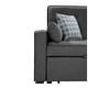preview thumbnail 5 of 5, Cody Modern Gray Fabric Sleeper Sofa with 2 USB Charging Ports and 4 Accent Pillows