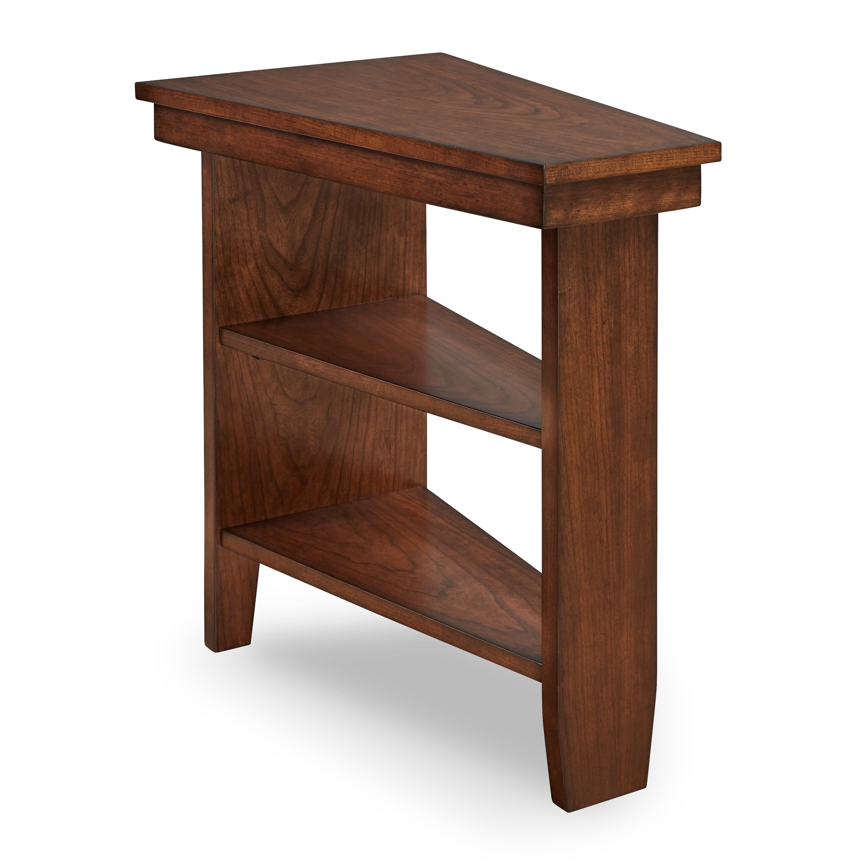 Wedge shaped side 2025 table with storage