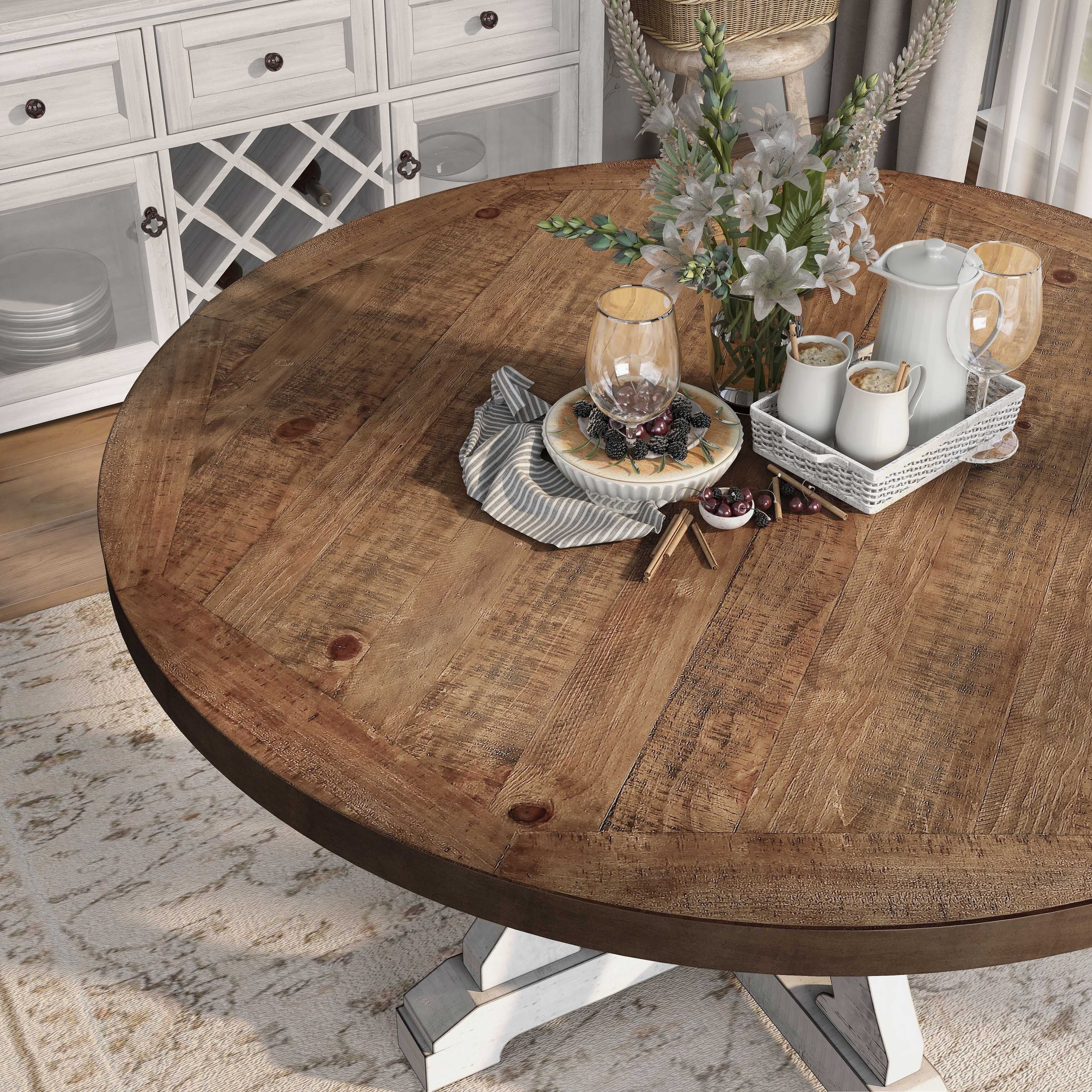 Grindleburg round sales dining table set