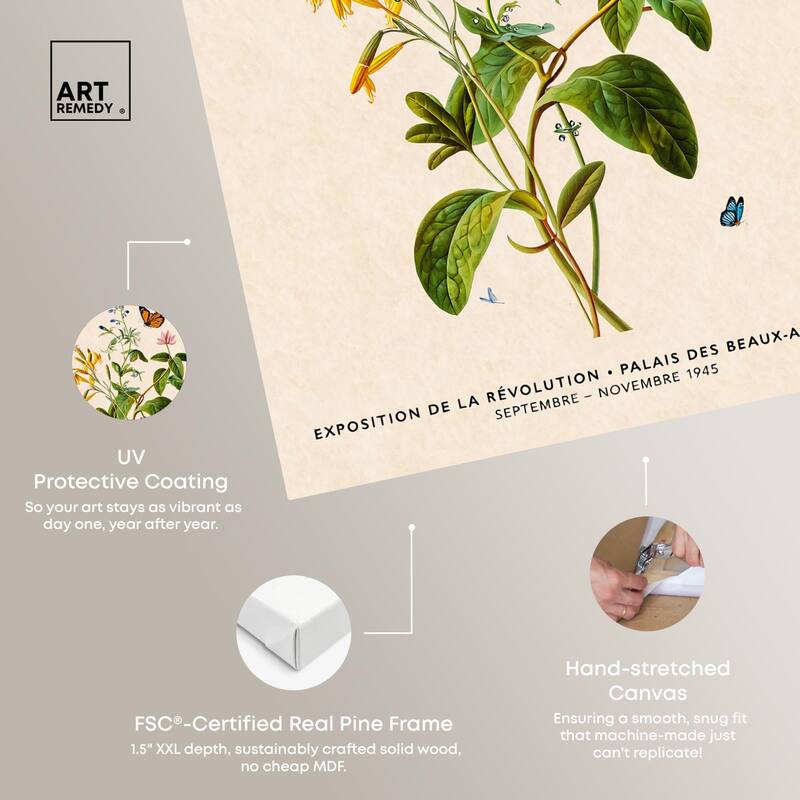 David's Delicate Flowers Canvas by Art Remedy, Gallery Wrapped