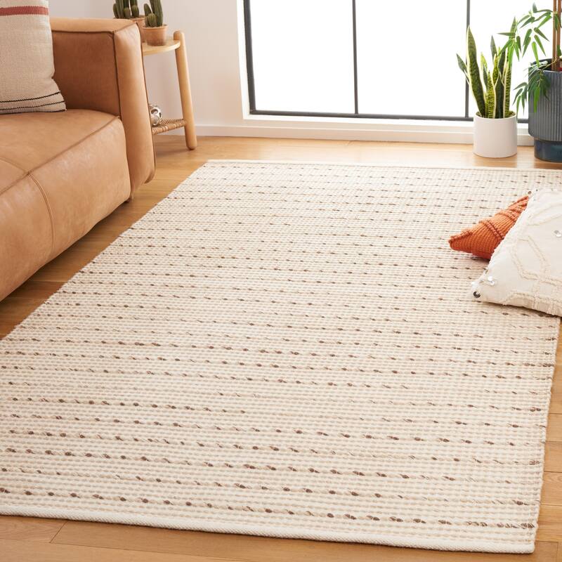 SAFAVIEH Vermont Clementine Transitional Wool Rug - 5' x 8' - Ivory/Beige