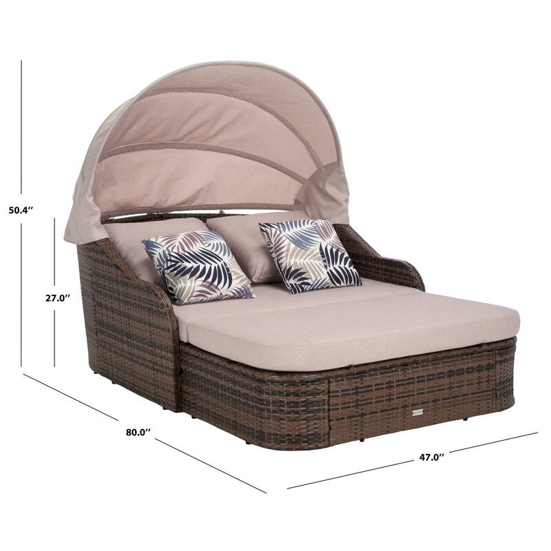 SAFAVIEH Outdoor Living Baloo Daybed - 80"W x 52"D x 50"H