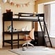 preview thumbnail 11 of 21, Merax Wooden Loft Bed with Shelves and Desk Espresso - Twin