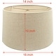 preview thumbnail 18 of 16, Mestar Hardback Drum Lampshade (Spider) 14x16x10 - Oatmeal