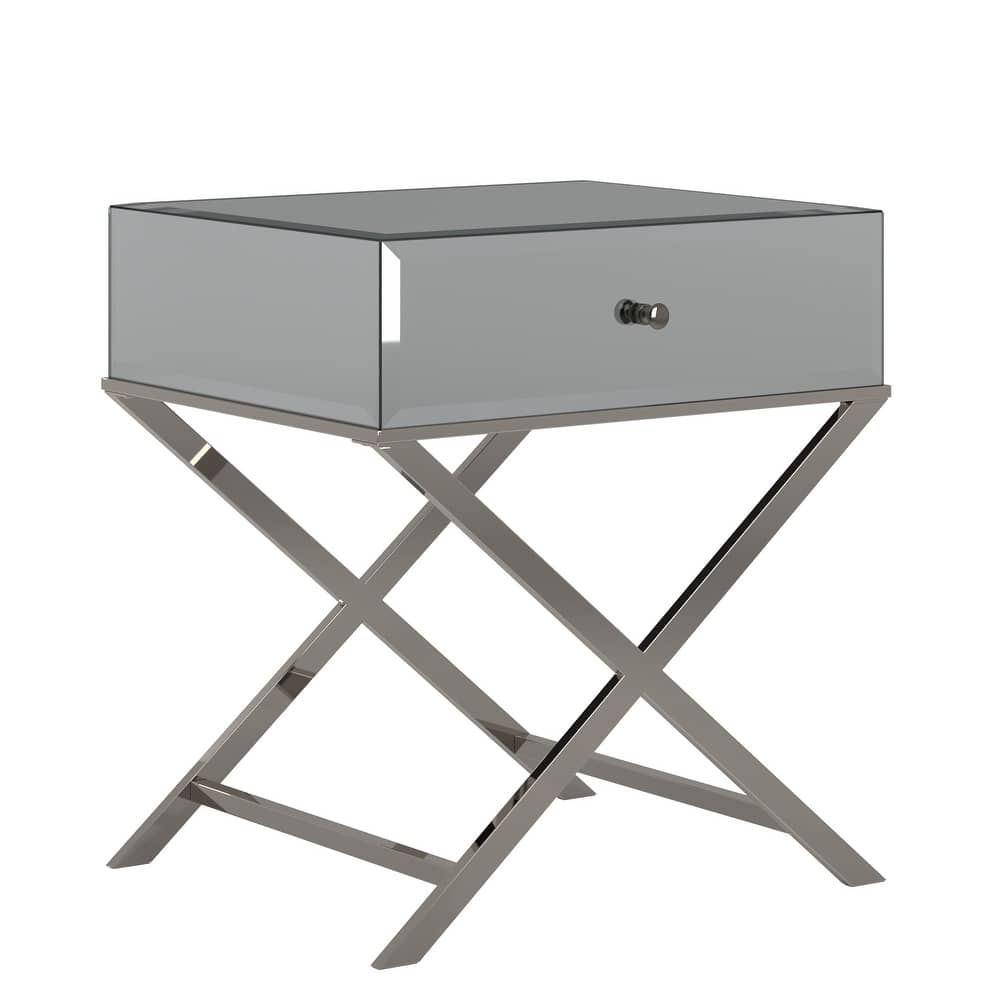 Camille X Base Mirrored Accent Campaign Table by iNSPIRE Q Bold