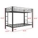 preview thumbnail 9 of 7, Metal Twin Bunk Bed with Shelves & Slatted Support