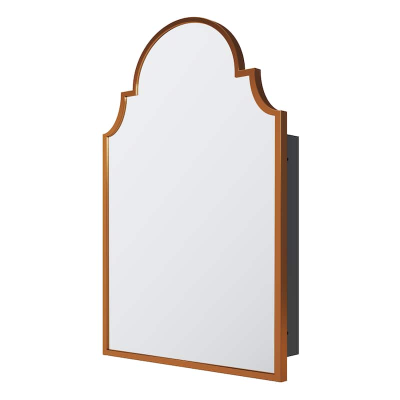 Bathroom Vanity Set with Arched Medicine Cabinet Mirror 30-Inch Vanity with Integrated Sink Top