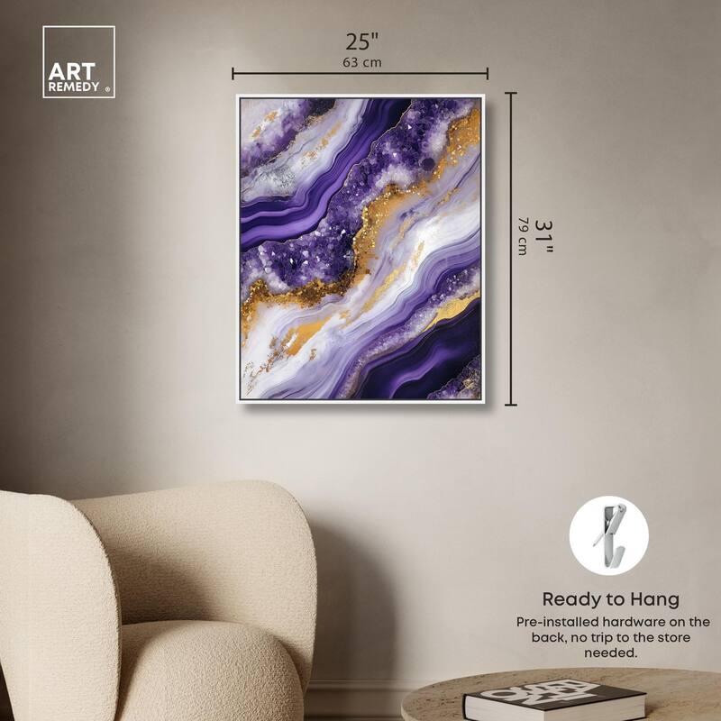 Gemstone Labyrinth I Canvas by Art Remedy