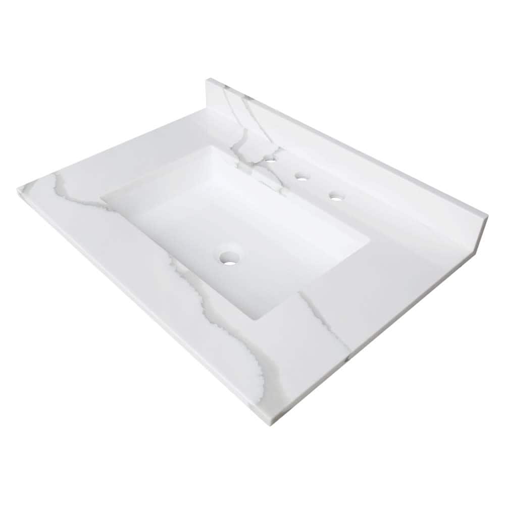 Kingston Brass KVPB3122L38SQ Montesquieu 31" Solid Surface Vanity Top