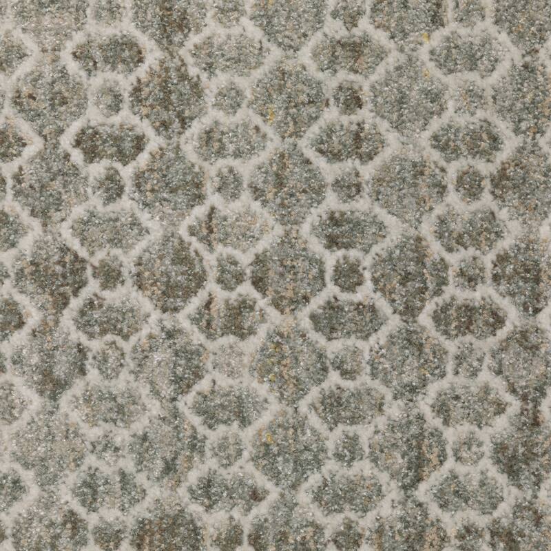 Melody Distressed Abstract Grey/ Blue Area Rug