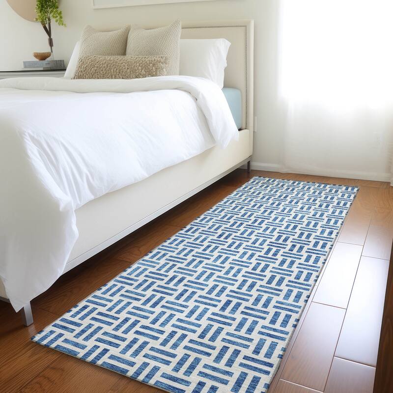Premium Washable Super Soft Modern Weave Mayfield Rug - Denim - 2'3" x 7'6"