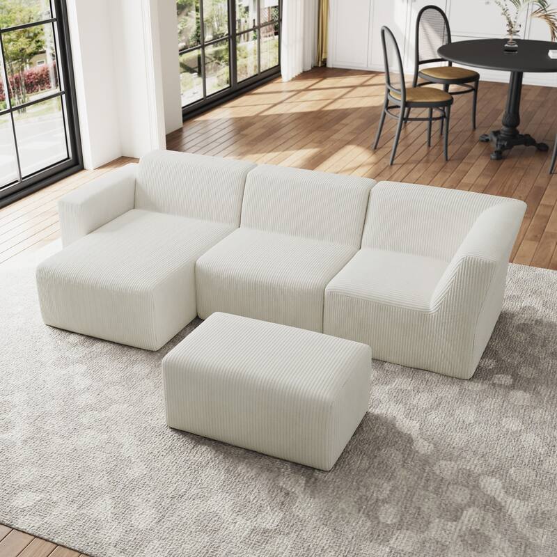 Modular Sectional Sofa 4-seater Oversized Chaise Lounge Couch for Living Room