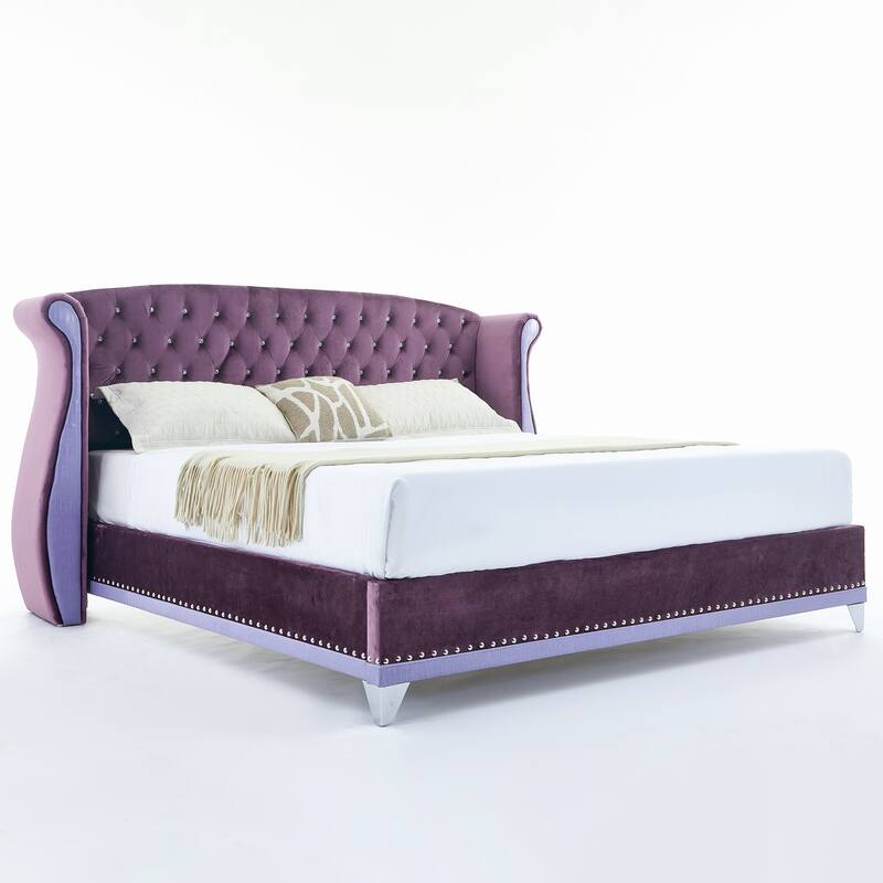Christopher Knight Home-Eldora Upholstered Bed with Wingback
