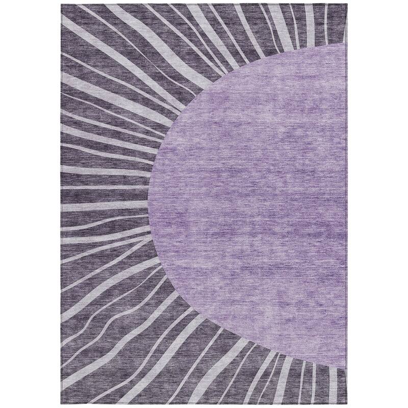 HomeRoots Abstract Transitional Rectangle Outdoor Rug