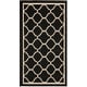 preview thumbnail 110 of 129, SAFAVIEH Courtyard Kailani Indoor/ Outdoor Waterproof Patio Backyard Rug 2'3" x 5' - Black/Beige