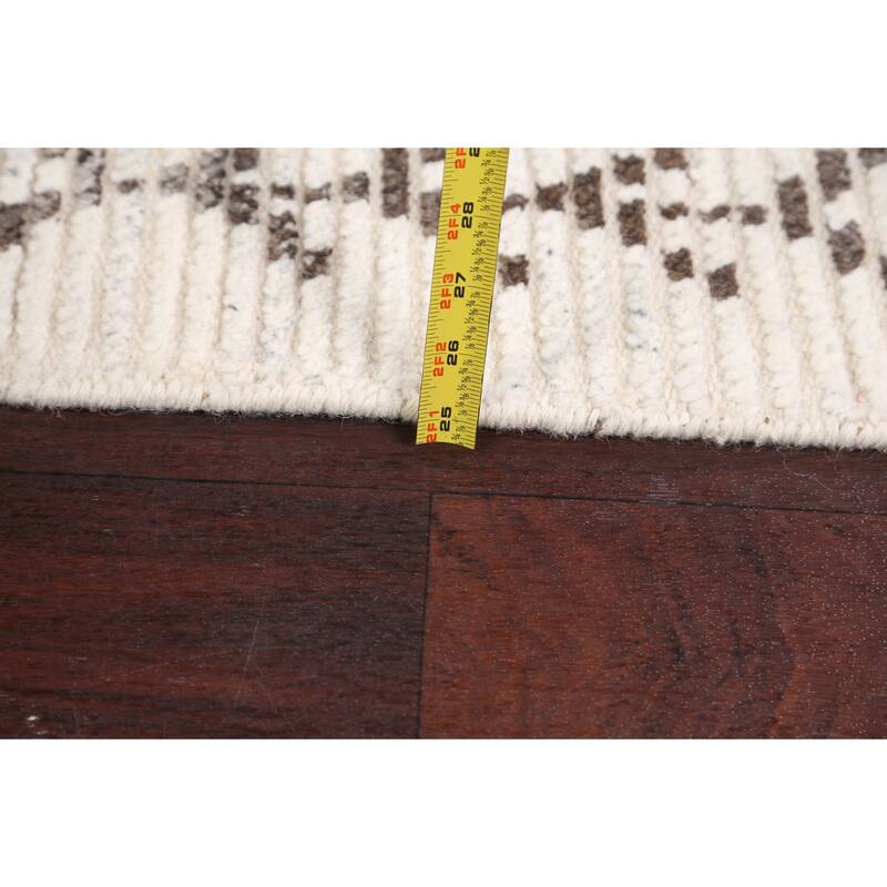 Modern Geometric Oriental Moroccan Wool Area Rug Hand-knotted - 5'0" x 7'9"