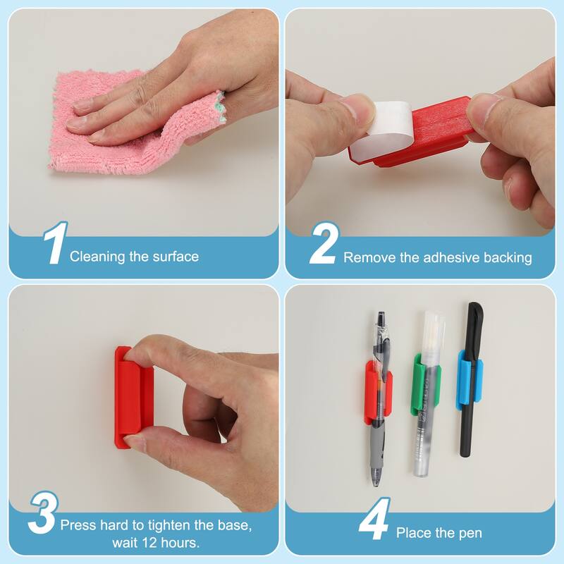 Pen Holder for Desk, 10 Pack Adhesive Pencil Holders Pencil Holder