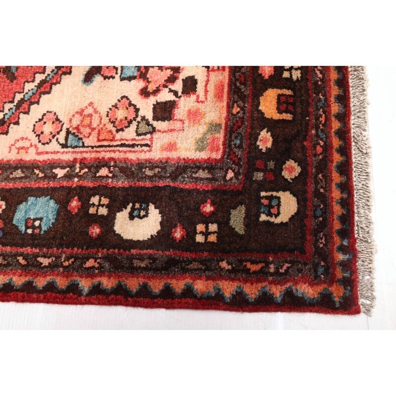 ECARPETGALLERY Hand-knotted Andelz Red Wool Rug - 3'6 x 9'9