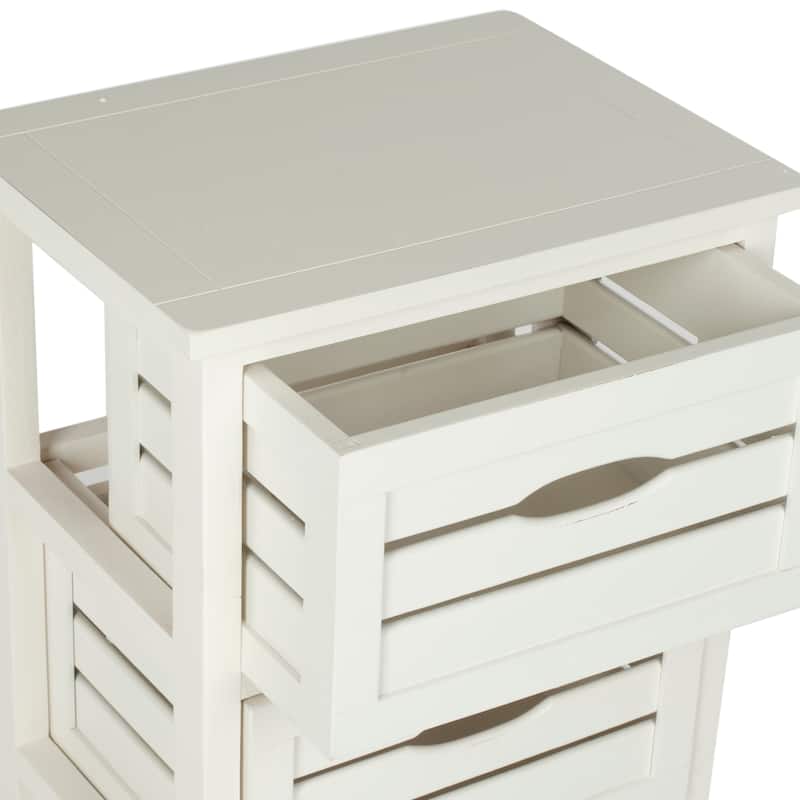 SAFAVIEH Samara 3-Drawer Storage Cream Cabinet - 16.5" x 12.6" x 29.5"