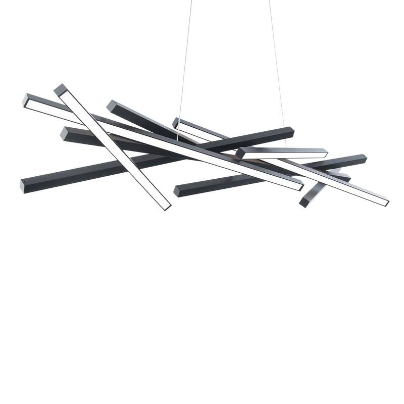 Parallax 55in LED Linear Pendant in 3000K - Black - 55in