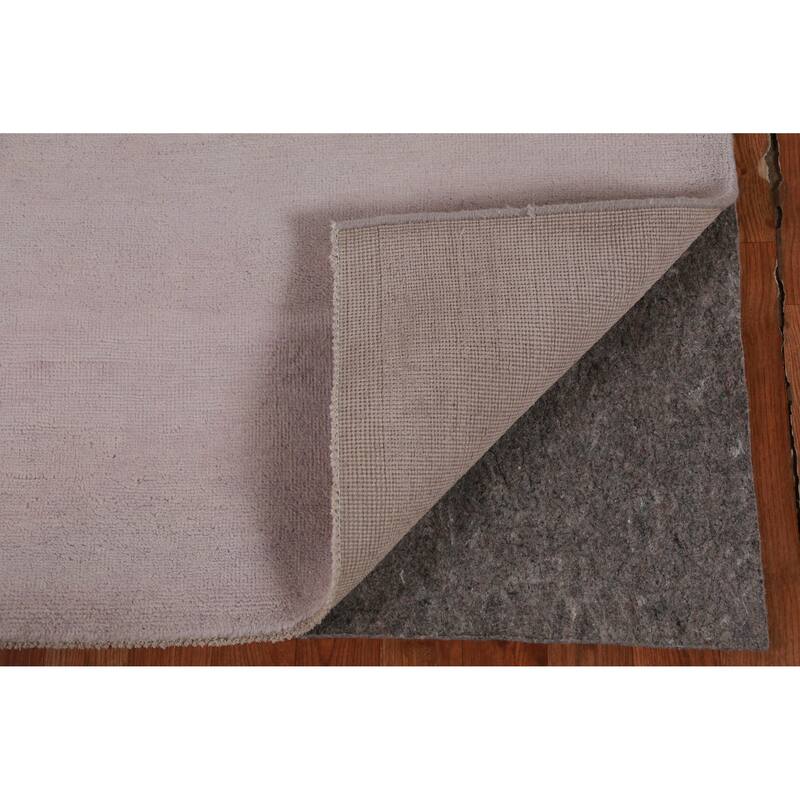 Hand Knotted Oriental 100% Wool Carpet Modern Solid Purples Gabbeh Runner Rug - 10' 0'' X 3' 3''