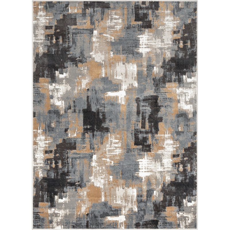 Well Woven Verity Lilith Abstract Modern Area Rug - 3' 11" x 5' 3" - Grey