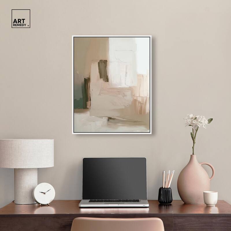 Calm in Texture Canvas by Art Remedy