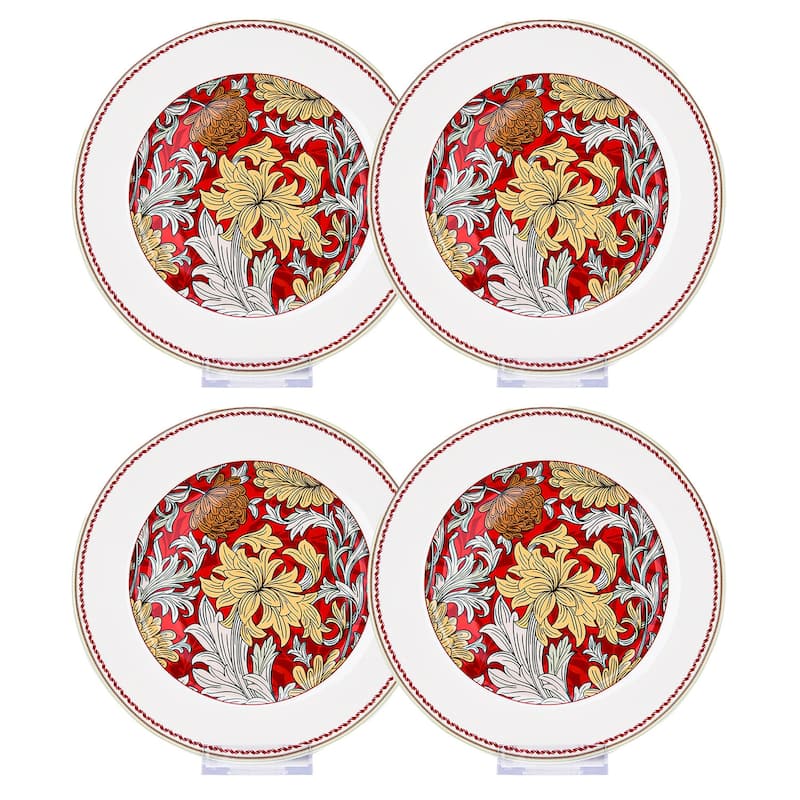 STP Goods Morris Garden Bone China Dessert Plate Set of 4 - 7.5"