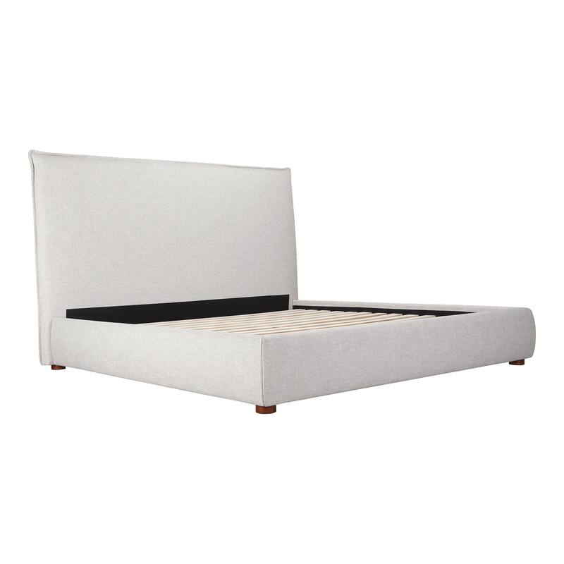 NADAAL STUDIOS Uriel Queen Bed, Solid Acacia Wood, Turned Detailing, Dark Brown