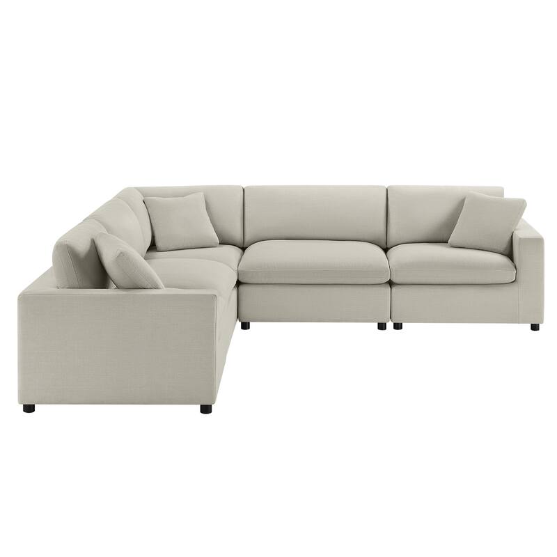 Cambrai Modular 5-Piece Sectional by Greyson Living - Beige Fabric