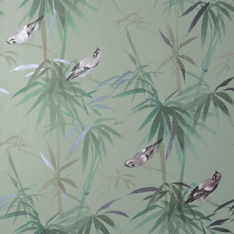Fine Decor Zella Green Bamboo Wallpaper