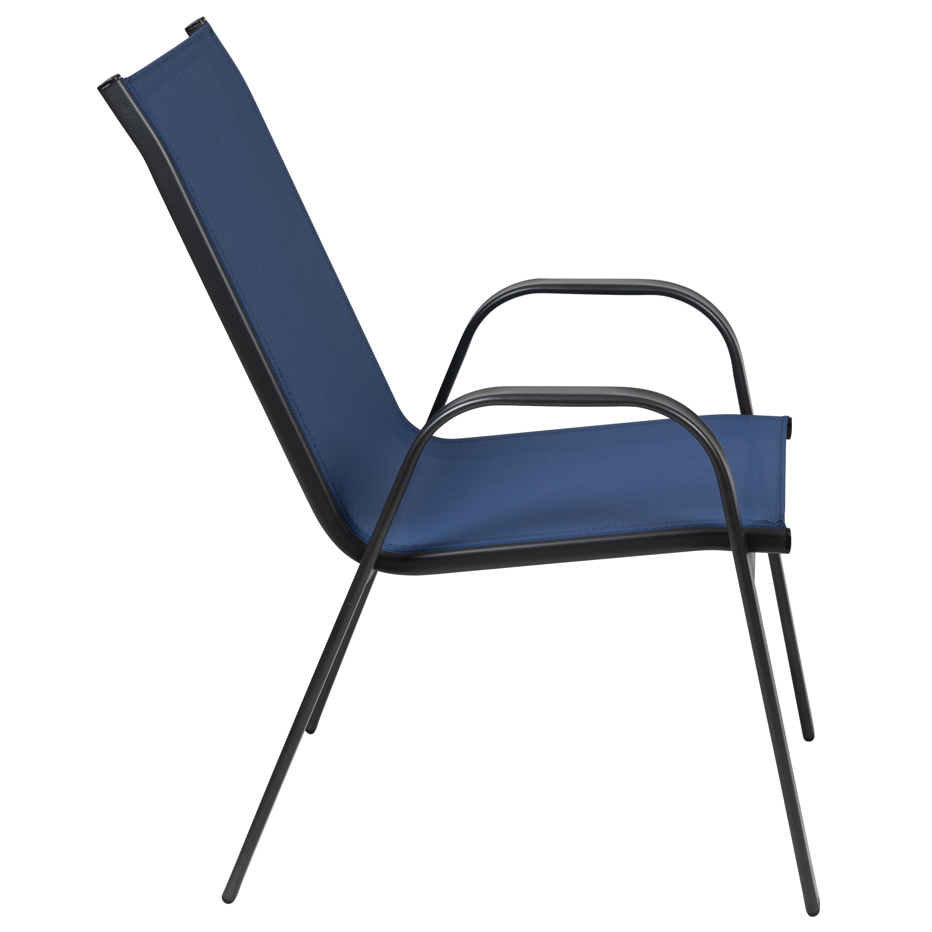 Brazos series black deals outdoor stack chair