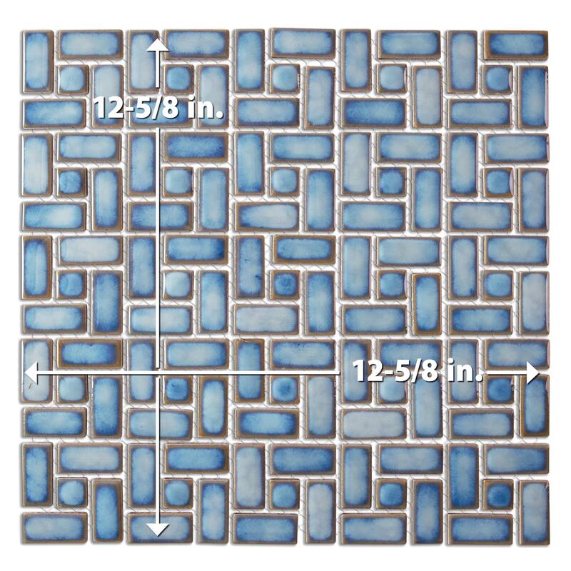 Merola Tile Hudson Spiral Marine 12-5/8" x 12-5/8" Porcelain Mosaic Floor and Wall Tile