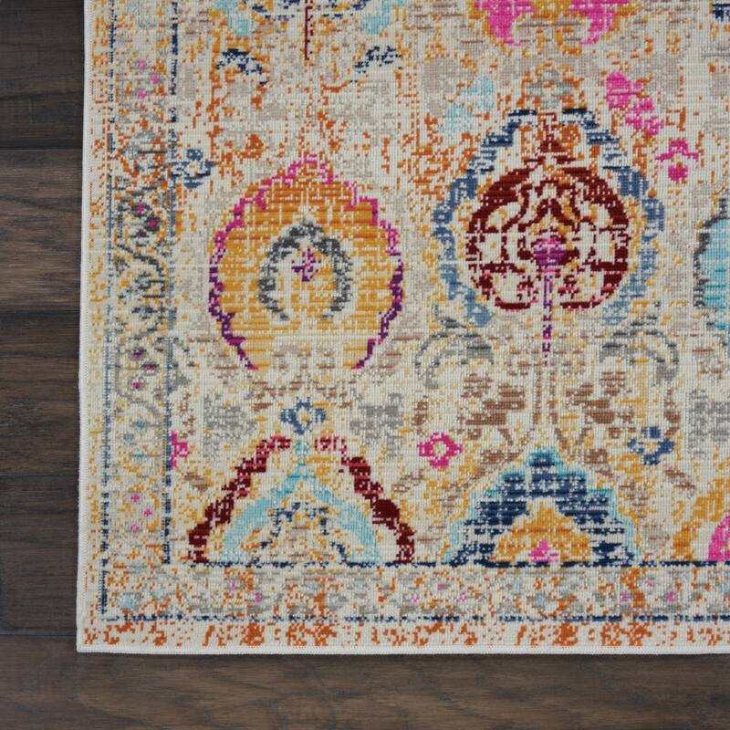HomeRootsFloral Transitional Rectangle Area Rug - 48' X '24' X '0.5