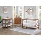 preview thumbnail 1 of 3, Walnut and White 3-in-1 Convertible Crib, Versatile Design Brown