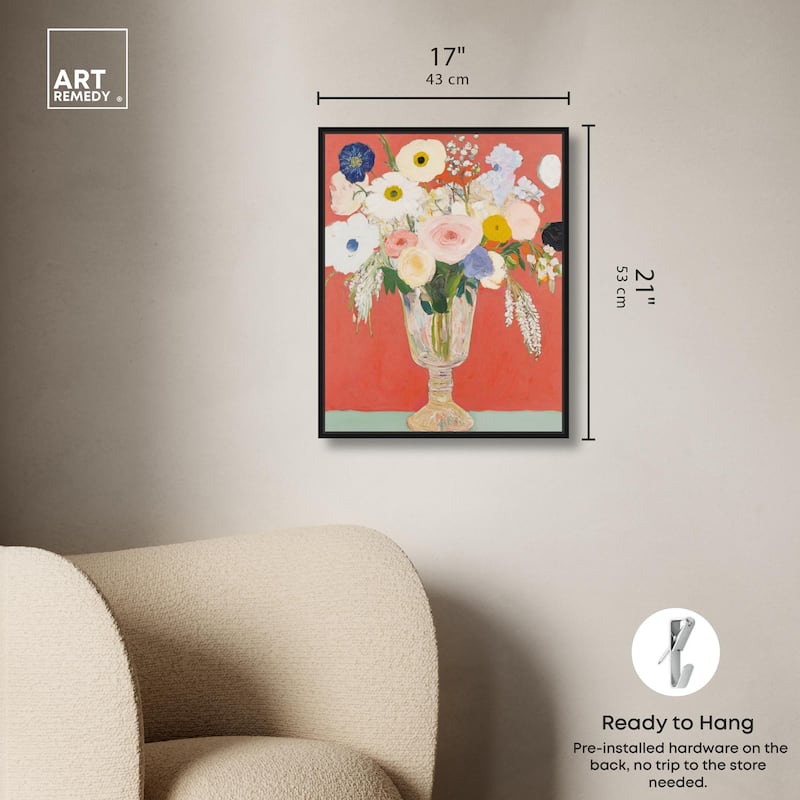 Anemones in a Vase II Canvas by Art Remedy
