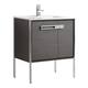 Option Black Coal Oak - Chrome Hardware