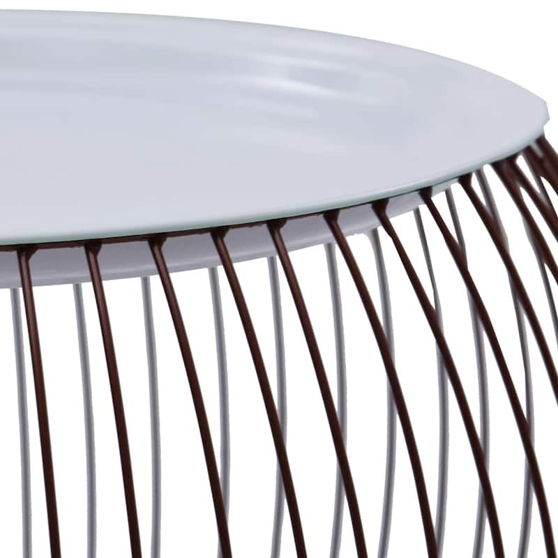 vidaXL Coffee Table Gold Ø 20"
