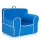 preview thumbnail 9 of 7, Kids Sofa Toddler Foam Filled Armchair w/ Velvet Fabric Baby Blue