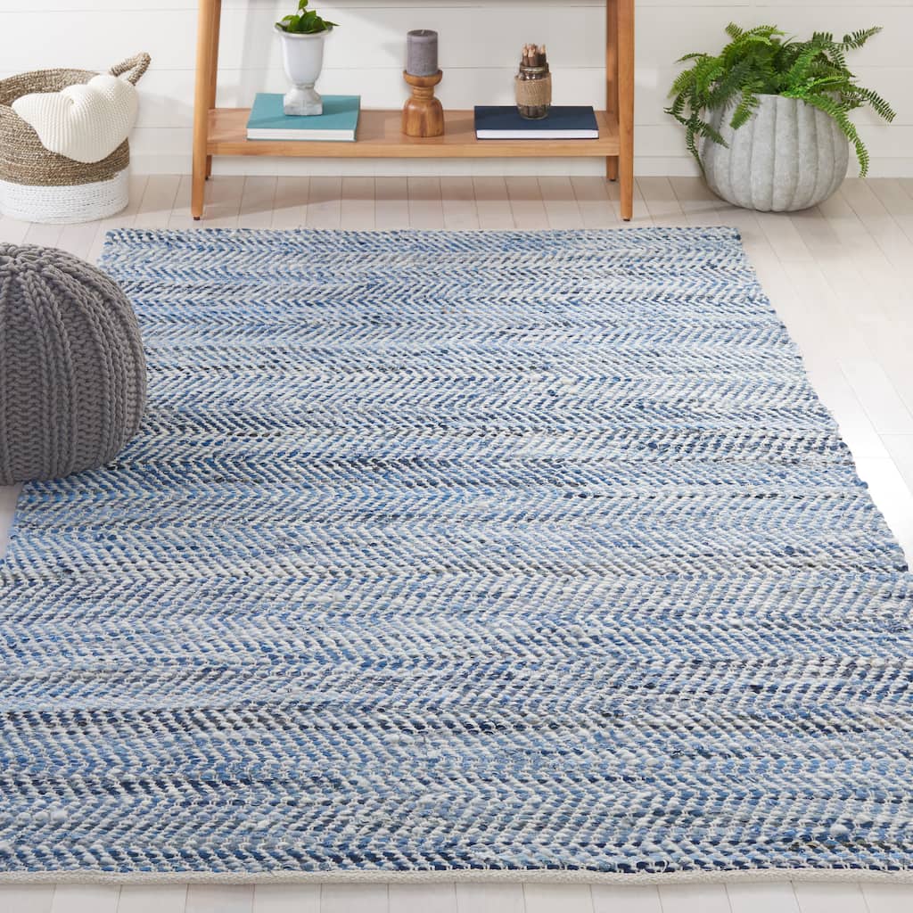 SAFAVIEH, Handmade Natura Janka Wool & Leather Rug