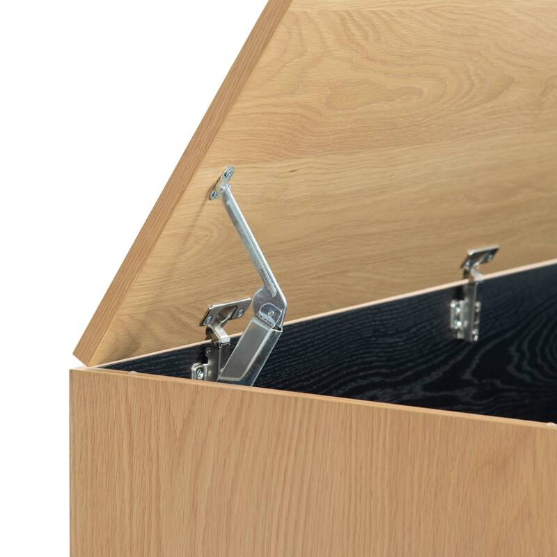 SAFAVIEH Couture Sherianya Wood Storage Bench - 50"W x 18"D x 18"H