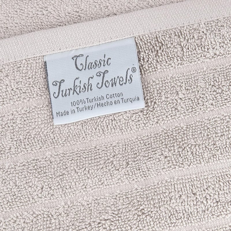 Classic Turkish Towels Plush Ribbed Cotton Luxurious Bath Sheets (Set of 3) 40x65" - 40x65