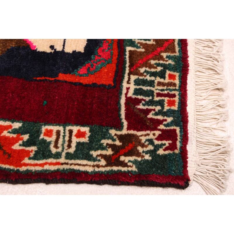 ECARPETGALLERY Hand-knotted Melis Vintage Burgundy Wool Rug - 4'6 x 7'3