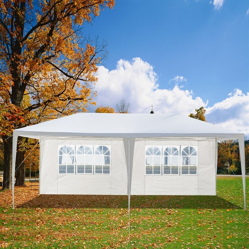10 x 20 ft. Outdoor Wedding Party Tent with 4 Walls - 4 Walls